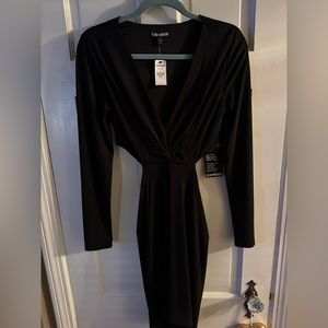Express Long Sleeve Cocktail Dress with Cutouts!